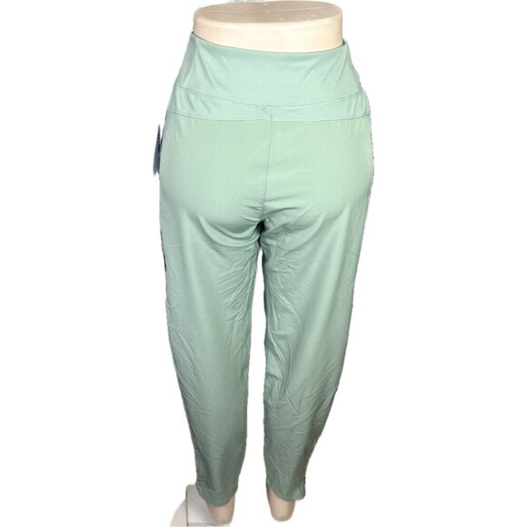 Free Country XL Green Moss Flat Stretch Waist Flap Hip Pockets Zip Ankle Pants - Picture 4 of 6